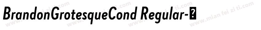 BrandonGrotesqueCond Regular字体转换